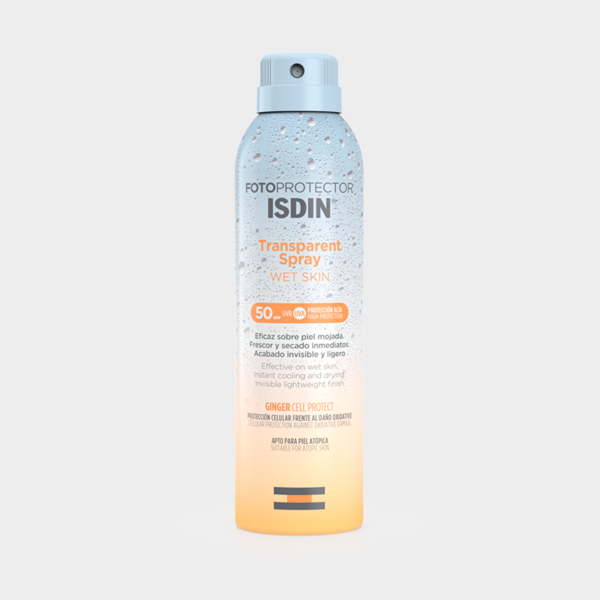FOTOPROTECTOR ISDIN TRANSPARENT SPRAY WET SKIN SPF 50 250ml